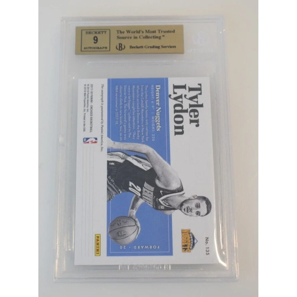 2017 Encased Endorsements Green /5 Tyler Lydon BGS 9.5 GEM MINT Rookie Auto RC